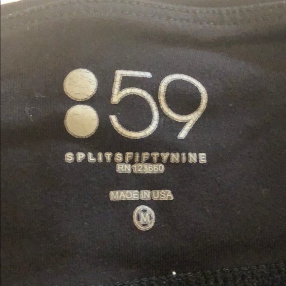 Splits59 Black Mesh Capri Leggings - Picture 3 of 7